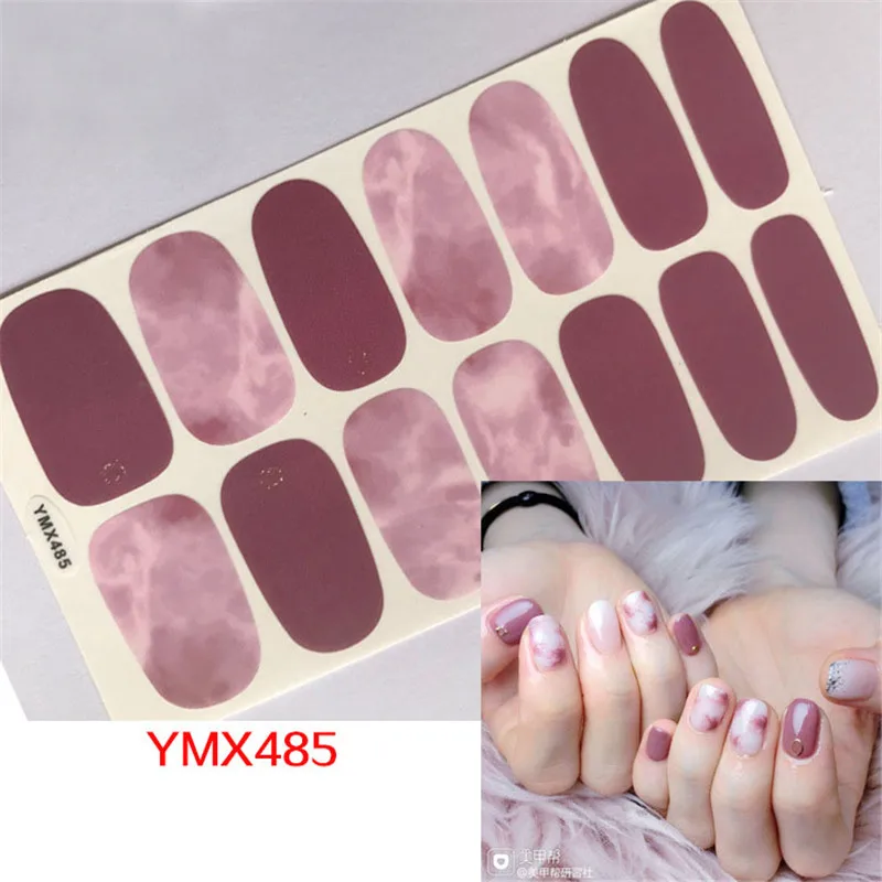 1 шт. цветные наклейки для ногтей мраморные фрукты Летние обертывания клейкие