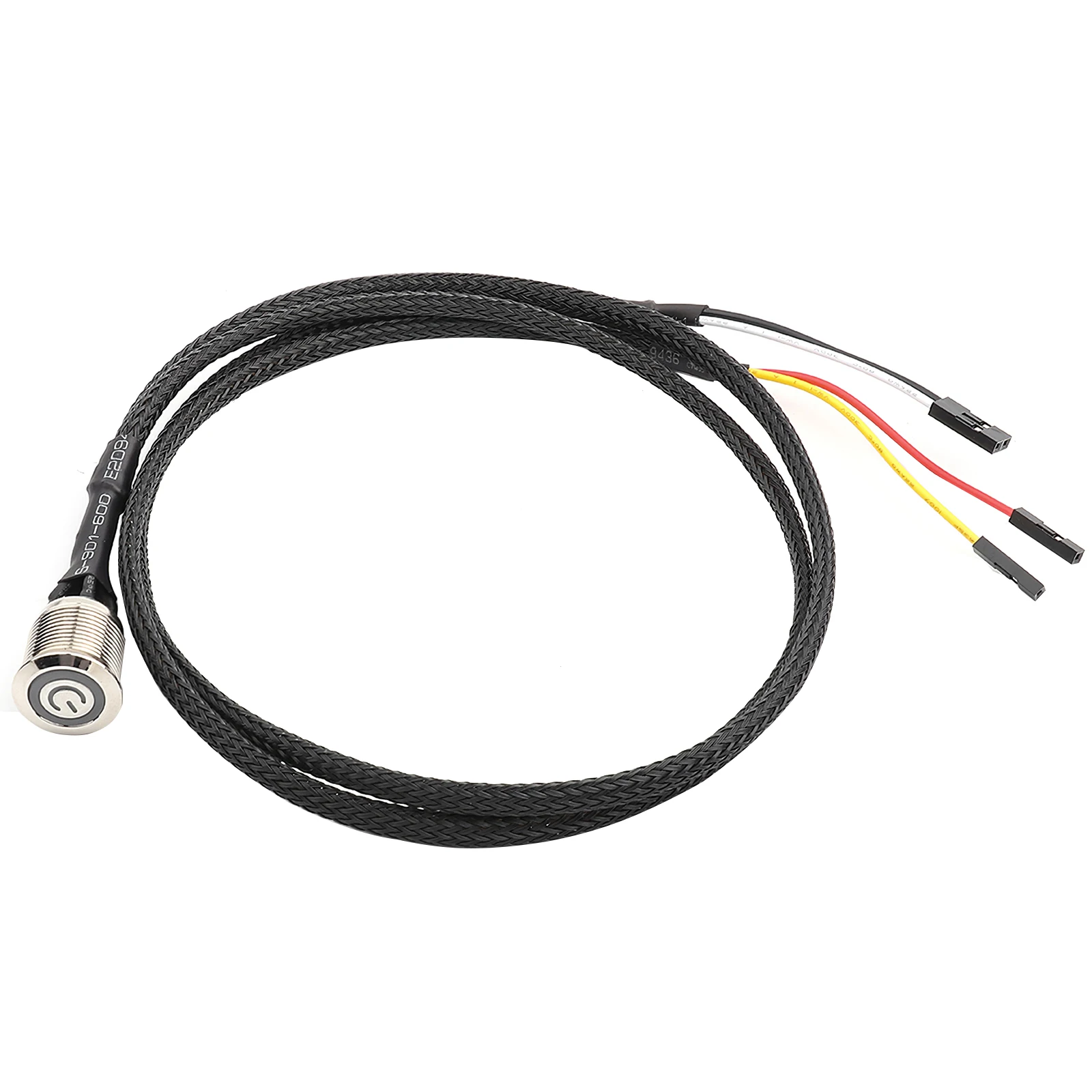 

Computer Host Switch Button and Cable Host LED Red Indicator Light Switch 36V 2A Computer Host Restart Button Extension Cable