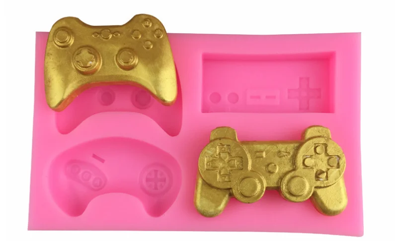 

Silicone Mold Gamers Boys Gift Game Controller Shaped Fondant Mould Diy Cake Decoration Sugarcraft
