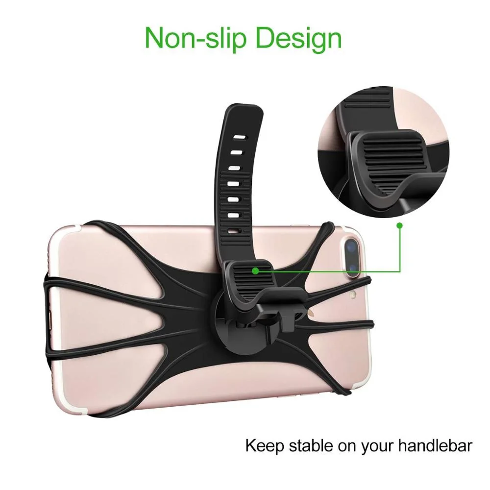 

Universal Cycling Phone Holder Silicone Bike Phone Mount Bicycle Mobile CellPhone Stand Handlebar Clip Holder for IPhone Samsung
