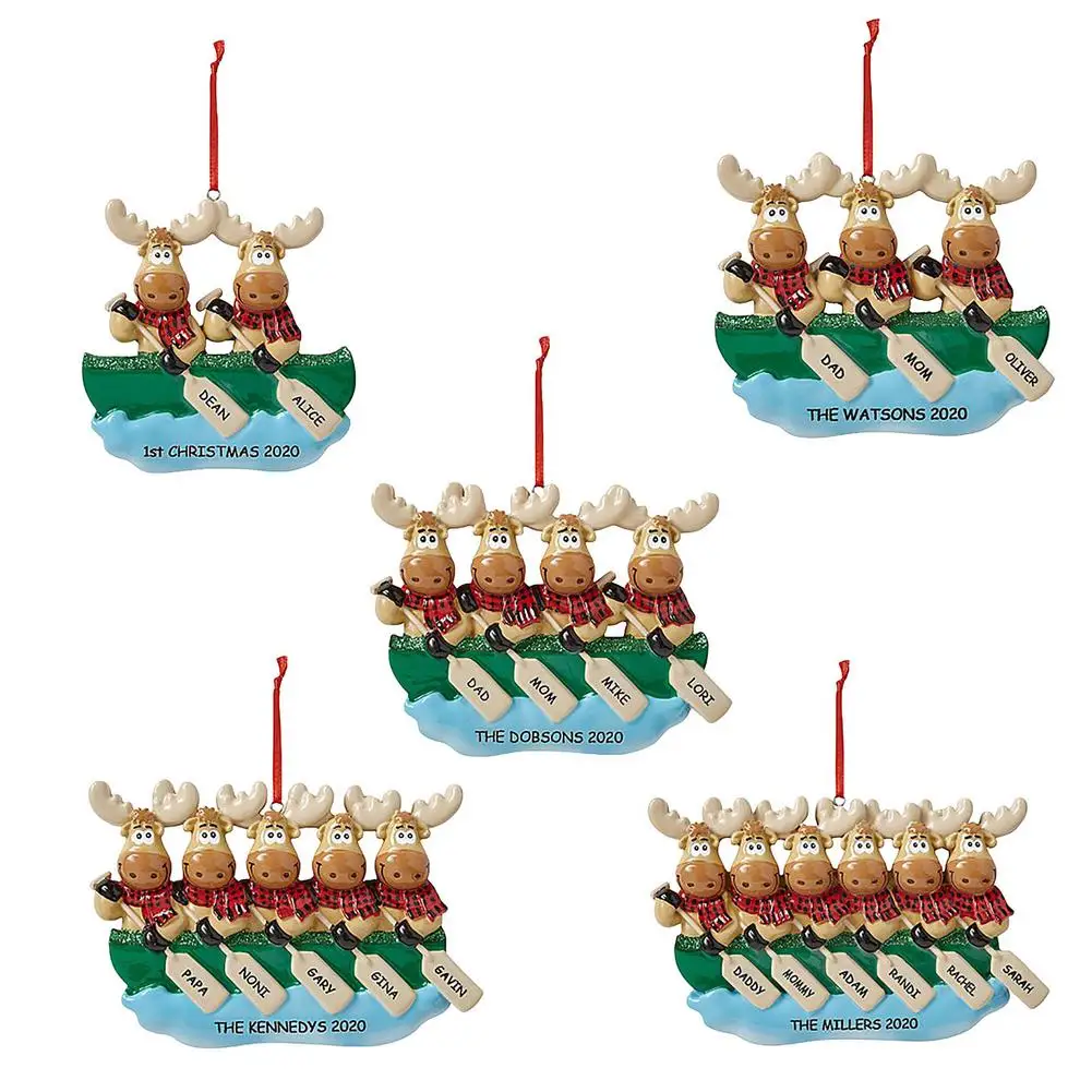 

Рождественские украшения «сделай сам» с именем из ПВХ, персональная подвеска в виде семейной коровы на рождественскую елку, подарок на Новы...