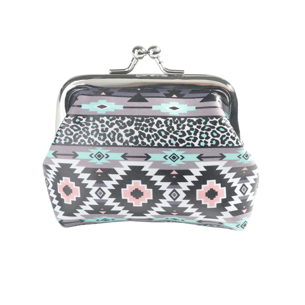 Винтажные женские кошельки для монет с принтом кошелек на застежке девушек