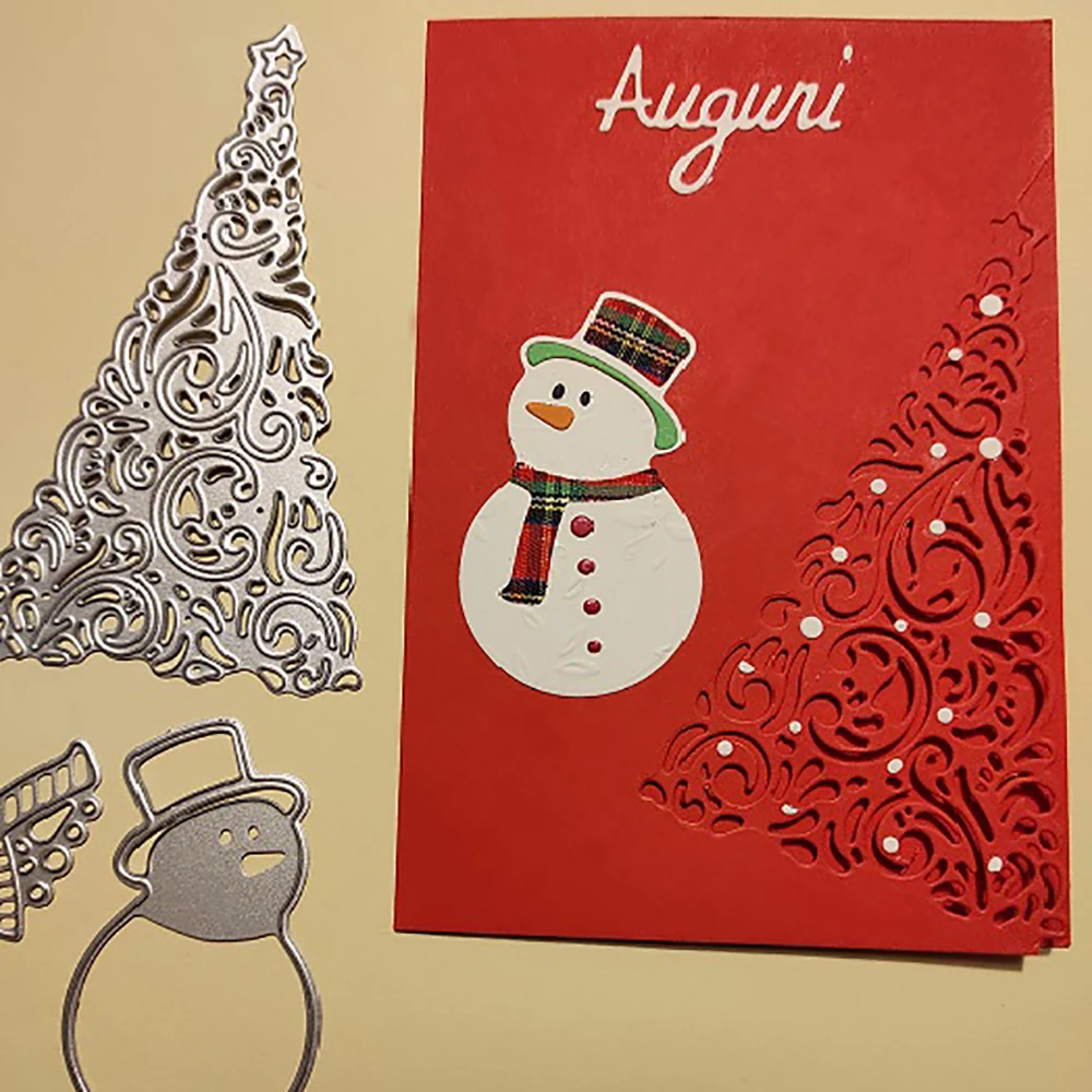 

New Christmas Tree Snowman metal cutting die scrapbook for photo album paper diy gift card decoration embossed Die Mould
