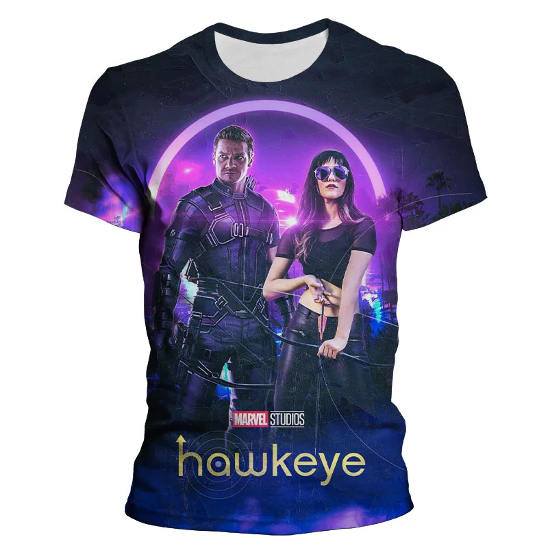 Футболка с принтом Hawkeye для мужчин и женщин модная рубашка коротким рукавом 3D