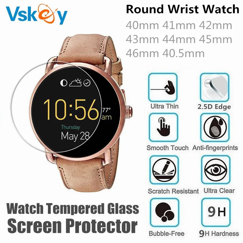 

VSKEY 1000PCS Round Smart Wrist Watch Film Tempered Glass Diameter 40.5mm 40mm 41mm 42mm 43mm 44mm 45mm 46mm Screen Protector