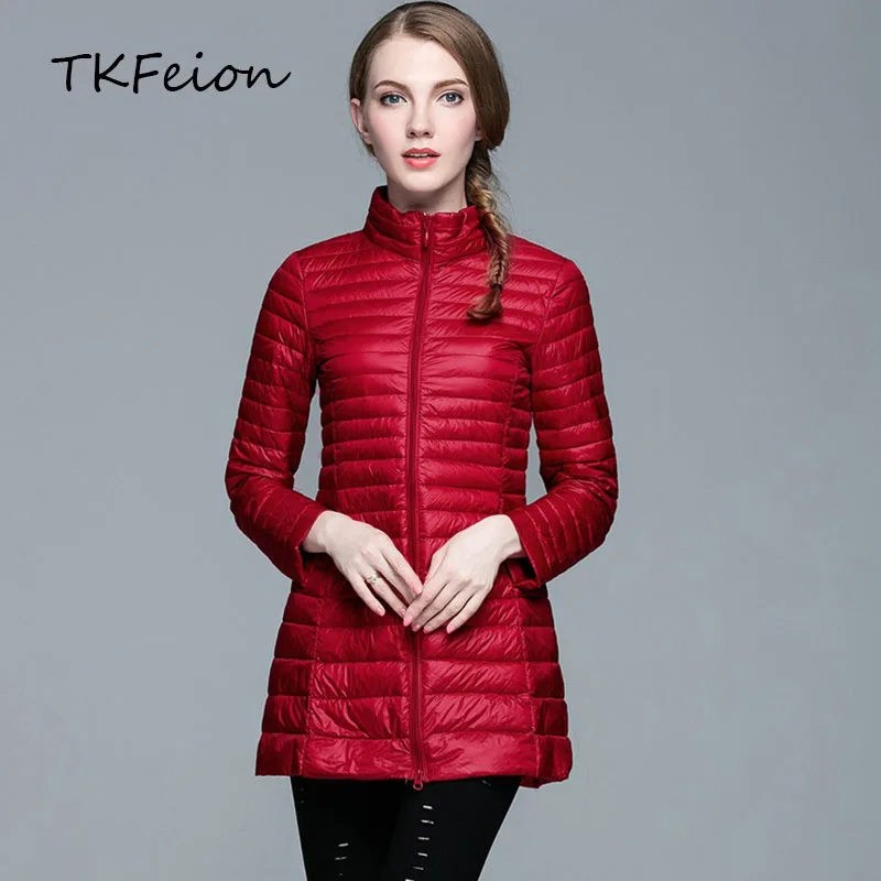 Женская длинная легкая тонкая куртка сезон осень зима 2019 женское тонкое теплое