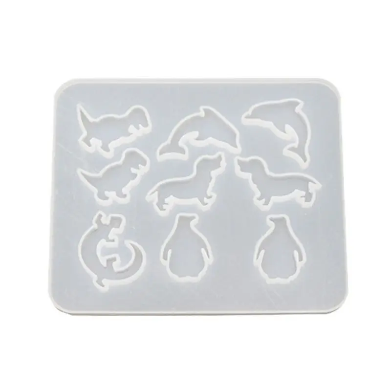 

Resin Silicone Molds Pendant Making DIY Crystal Epoxy Mold Small Dinosaur Dolphin Earrings Mould 97QF