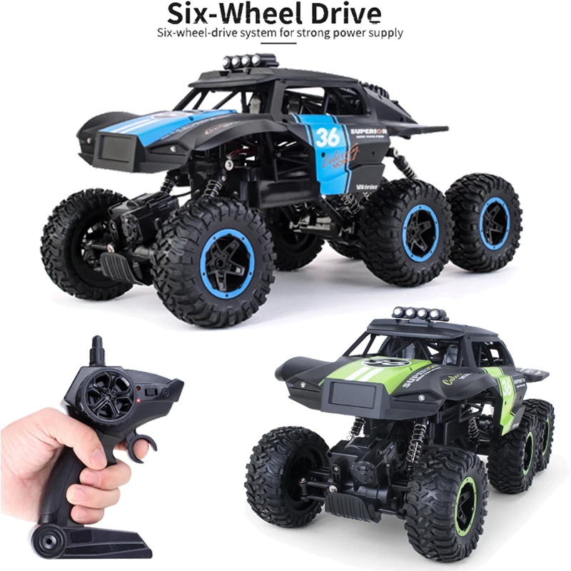 

1:10 JJRC Q101 Rc Car Six-Wheel Drive Climbing Remote Control Truck Wireless Bigfoot Outdoor Off-Road Vehicle Toy for Children