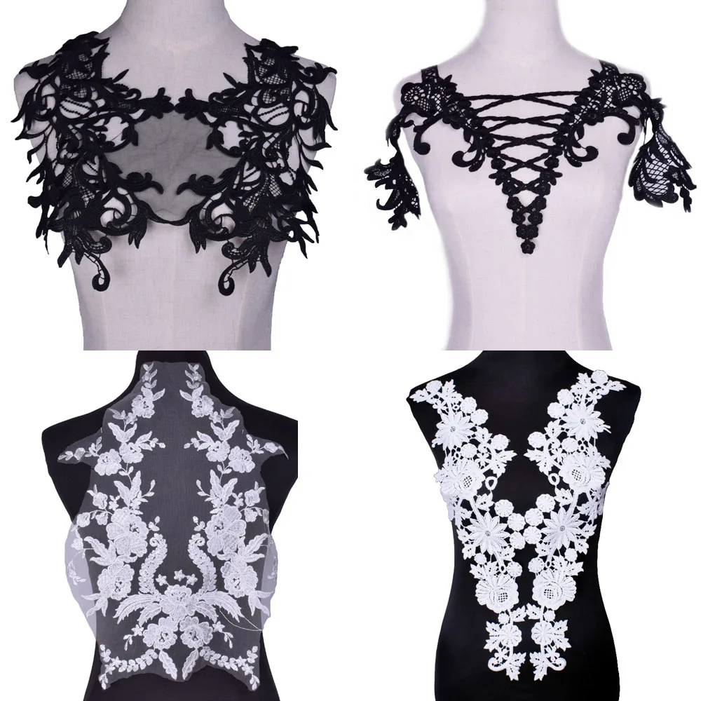 Кружевная ткань для вышивки экологически чистый полиэфирный кружевной воротник