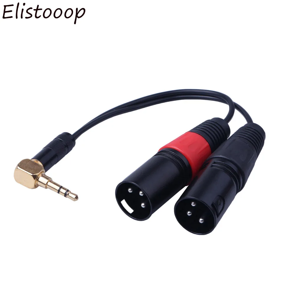 Elistooop 3 5 мм TRS 1/8 дюймов стерео папа на двойной XLR 3Pin Y сплиттер микрофон аудио