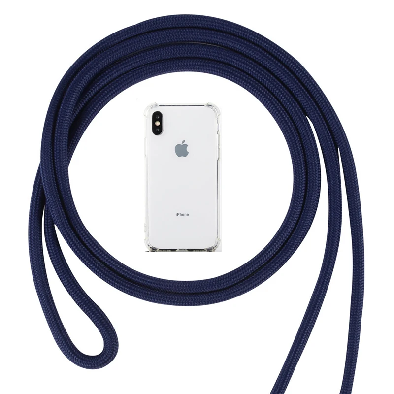 N Moskado ремешок шнур цепь Прозрачный чехол для телефона для iPhone 11 Pro X XR XS Max 7 8 6 6s Plus 5 5S SE переноска ожерелье ремешок задняя крышка - Цвет: N