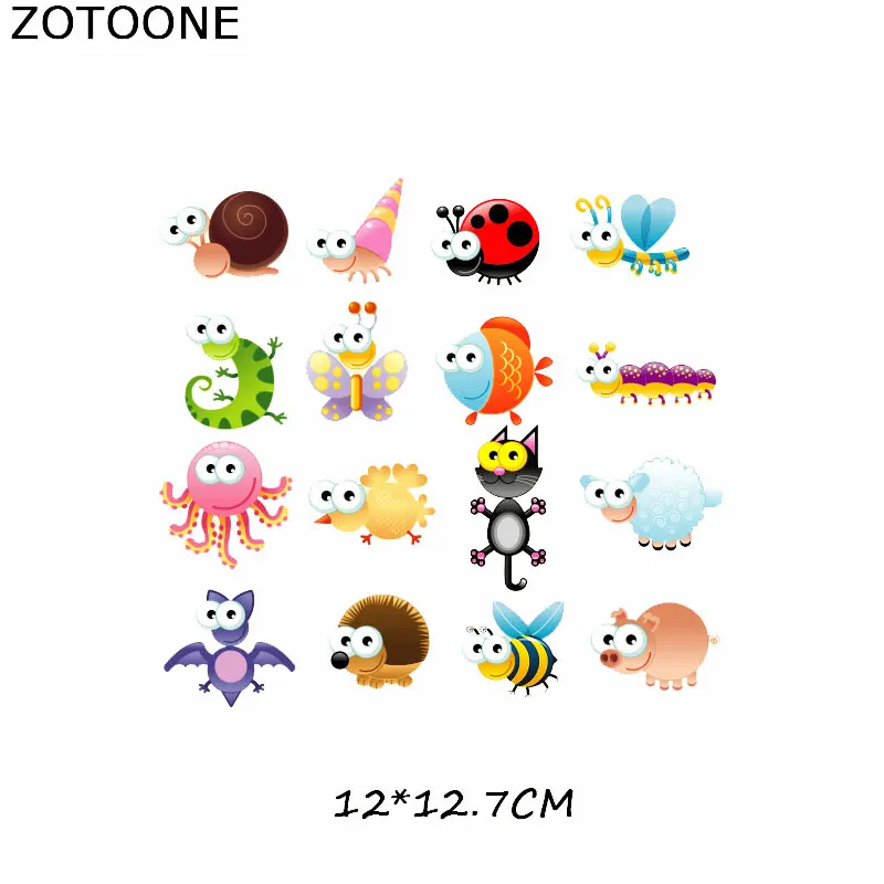 ZOTOONE, милый медведь, нашивки в форме животных, железные передачи для футболки, детский подарок, сделай сам, одежда, наклейки с милым дельфином - Цвет: 525