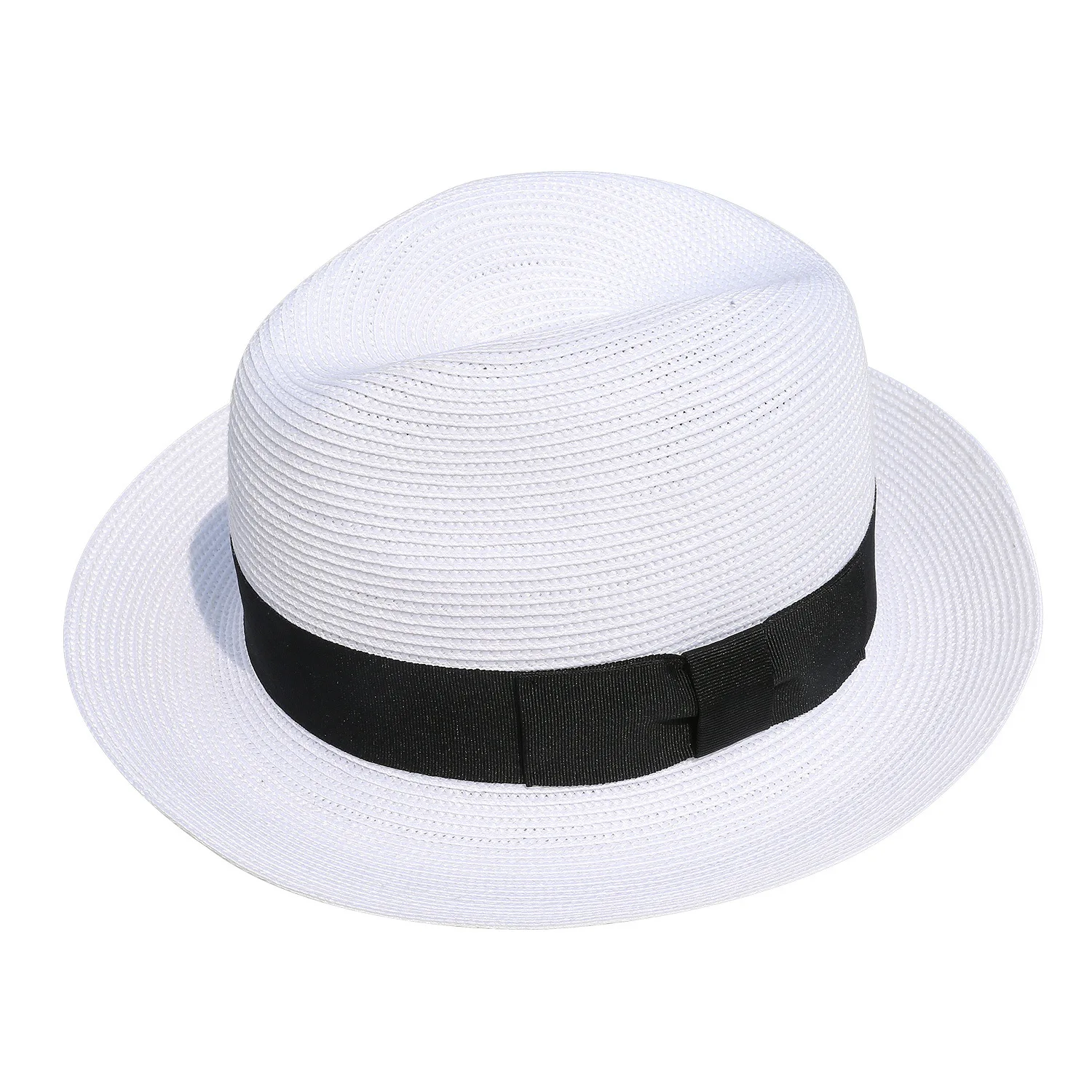 

Beckyruiwu Drop shipping 2021 Spring and Summer Men Polypropylene Fedora Hat Male Trilby Jazz Hat Plus Size Straw Sun Hat 57cm