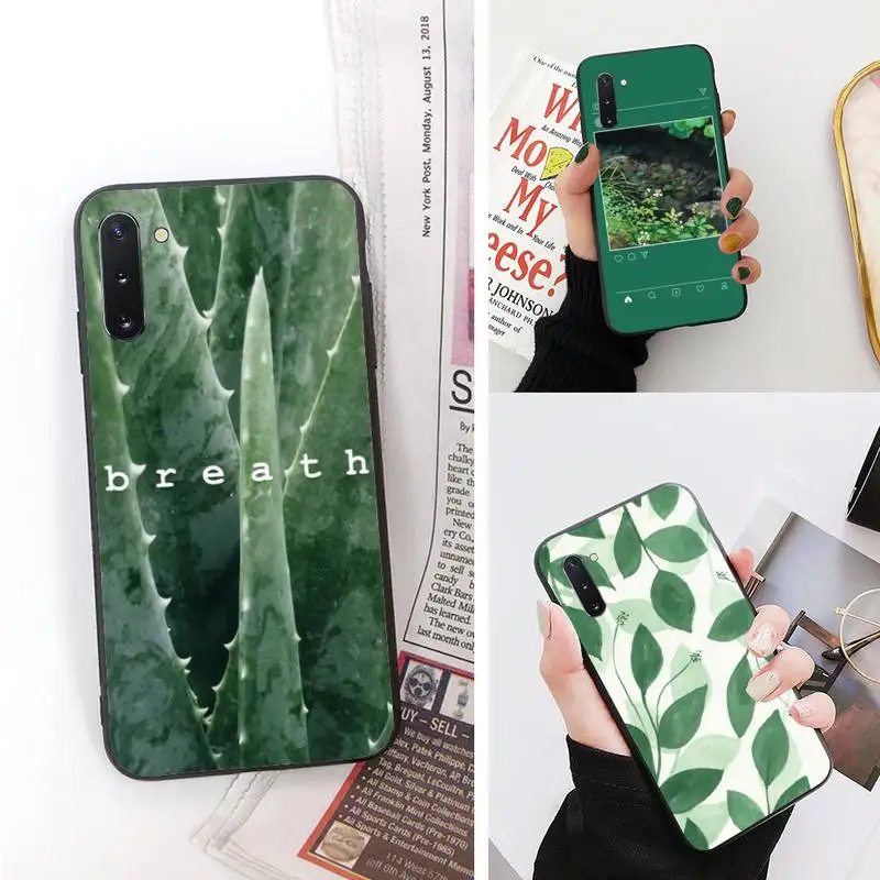Зеленый эстетическое силиконовый чехол для задней панели мобильного телефона