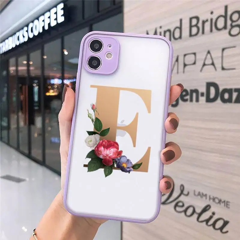 

166 letters rose Phone Case Matte For iPhone 12 Mini 11 Pro XR XS Max 7 8 Plus X Hard PC Back Cover