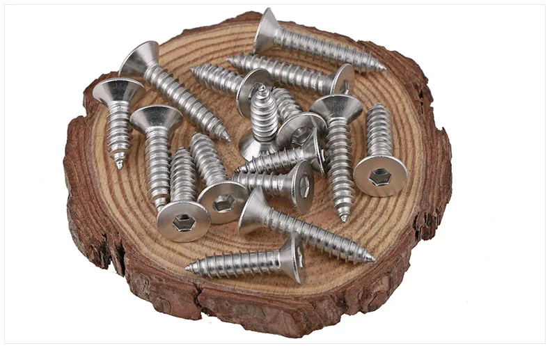 DIN7991 304 stainless steel hex socket head self tapping screw M3 M4 M5 M6 flat | Обустройство дома