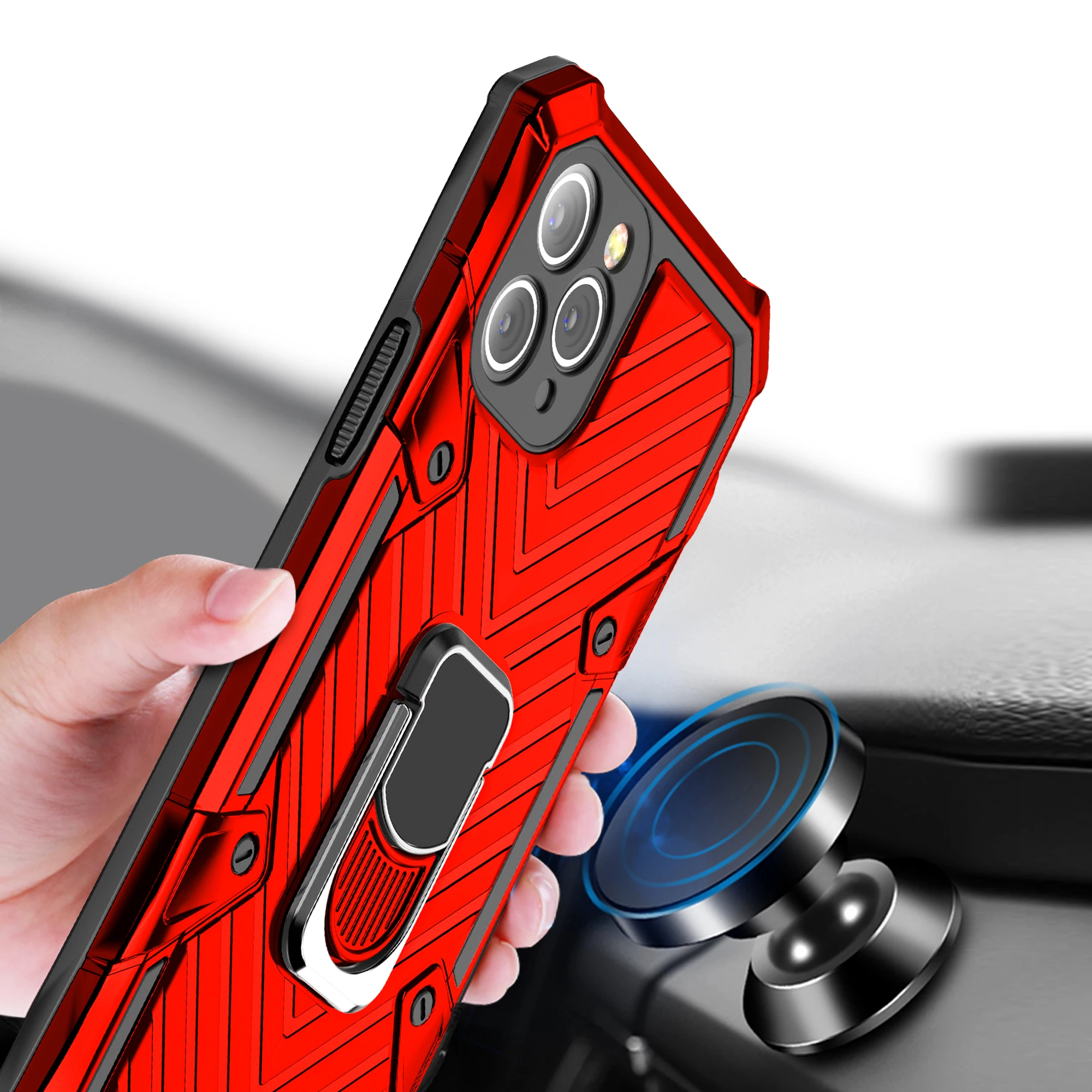 

For iphone 11 Pro Max 12 Mini Case Car Magnetic Ring Silicone Bumper Case for iphone 6 6S 7 8 Plus X XR XS Max SE 2020