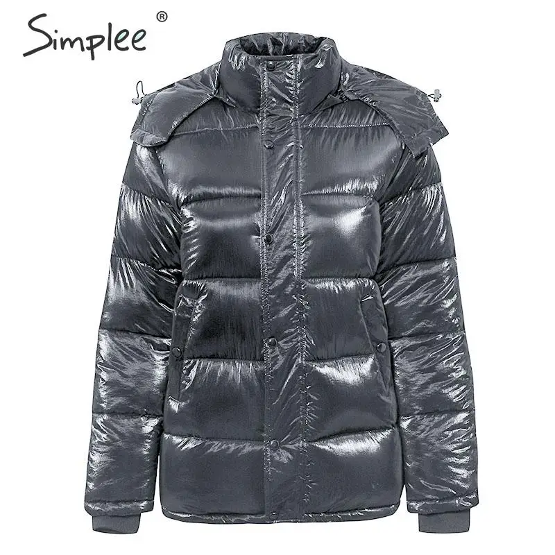 Simplee модные негабаритные женские парки на молнии с пуговицами осенне-зимние