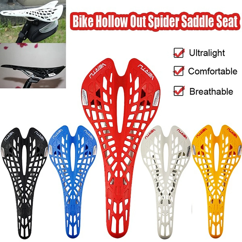 

Bike Saddle Bicicleta Hollow Out Spider Saddle PVC Cushion Cycling Parts Ultralight Ergonomic Road Bicycle MTB Comfort Seat