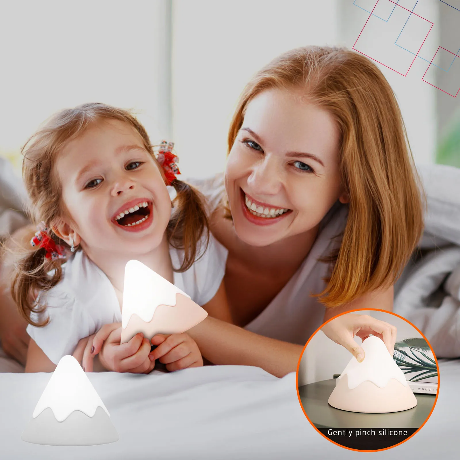

Snow Mountain Lamp Led T Ouch Silicone Night Light, Snow M Ountain Light With Sleeping Bedside Unique Volcano Shape 2021 New Top