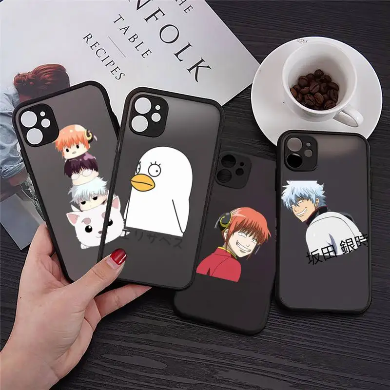 Чехол для телефона Gintama Sakata Gintoki iphone 12 11 8 7 plus mini x xs xr pro max матовый прозрачный чехол -