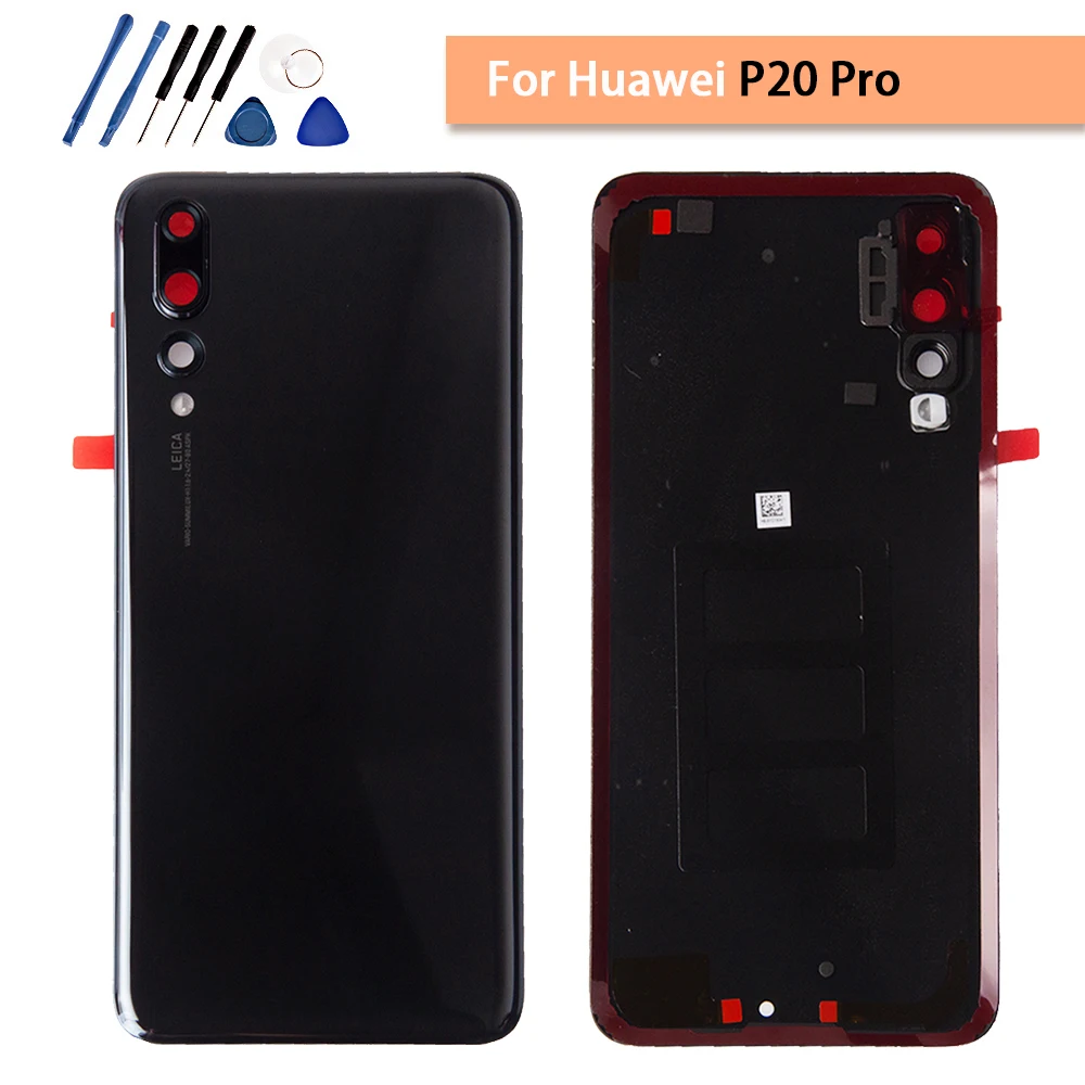 Задний корпус для Huawei P20 Pro запасная часть задняя батарея стеклянная панель