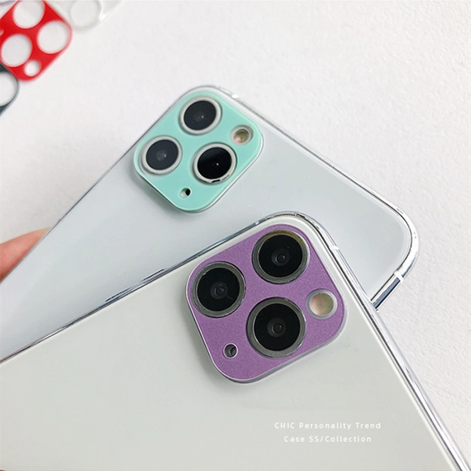 Защита для объектива 3d-камеры iPhone 13 12 11 Pro Max полное покрытие красочная Рамка 13Pro