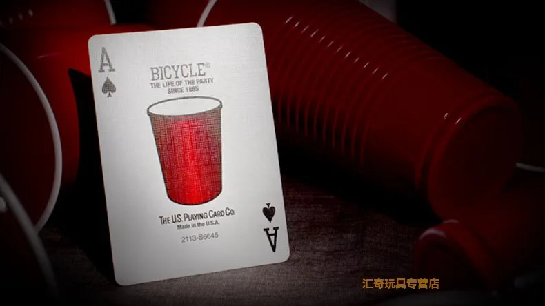 Bicycle Red Plastic Cup Playing Cards Collectible Poker Magic Card Games Tricks Props for Magician | Спорт и развлечения
