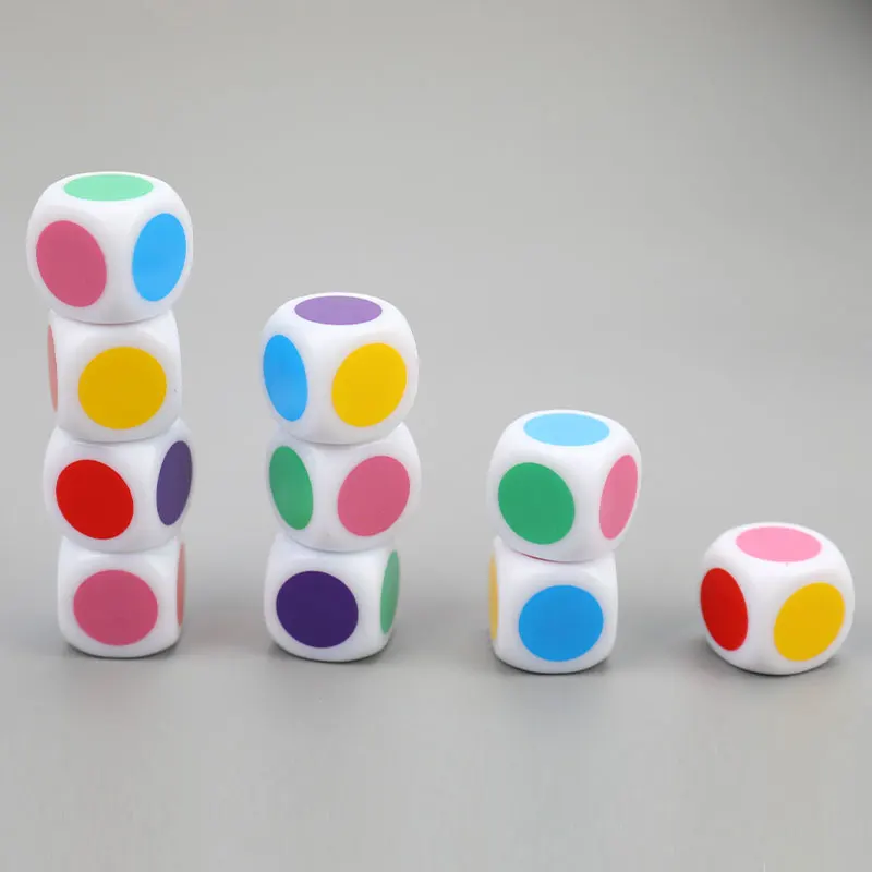 

10pc Kids Board Game Zes Zijdige Wit Kleur Family Party Grappig Tafel Dices Games Educatief Speelgoed Hoge Kwaliteit