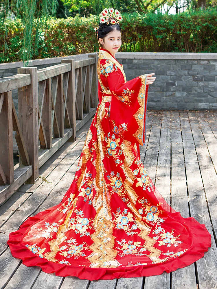 Одежда китайской древней династии Хань платье принцессы для детей традиционный