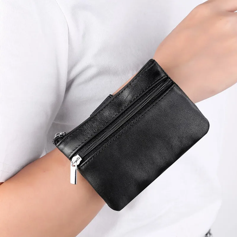 PUOU 2020 Genuine Leather Wrist Bag Hand Clutch Bags Ladies Women Coin Purse Key case Mini | Багаж и сумки