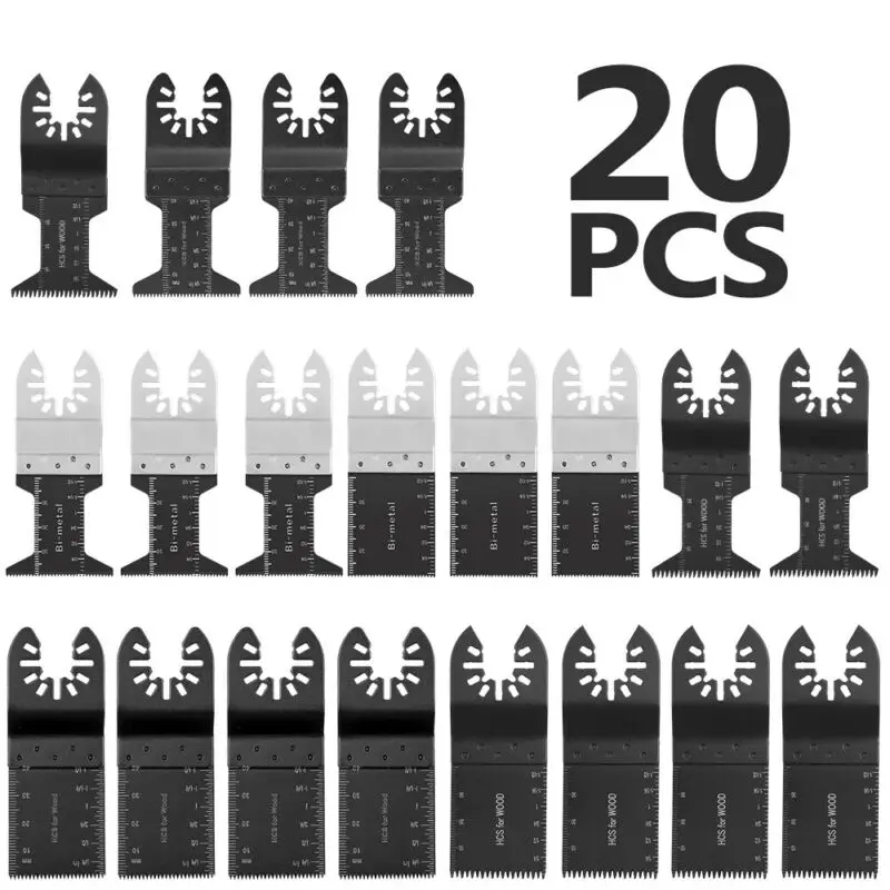 20 шт./компл. Осциллирующий многоинструментный биметаллический пильный диск для