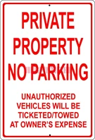 private property no parking sign car stickers vinyl motorcycle decal