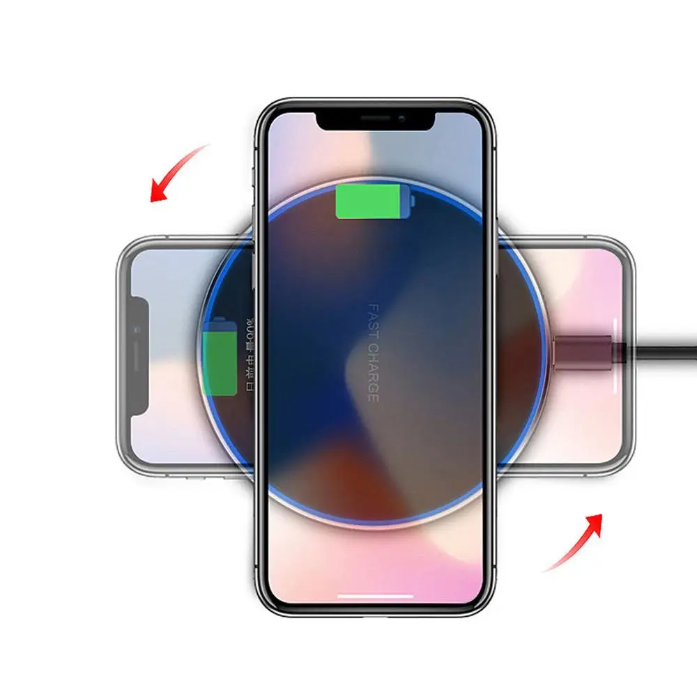 Беспроводное зарядное устройство QC3.0 10 Вт Qi для iPhone 11 8 X XR XS Max быстрая