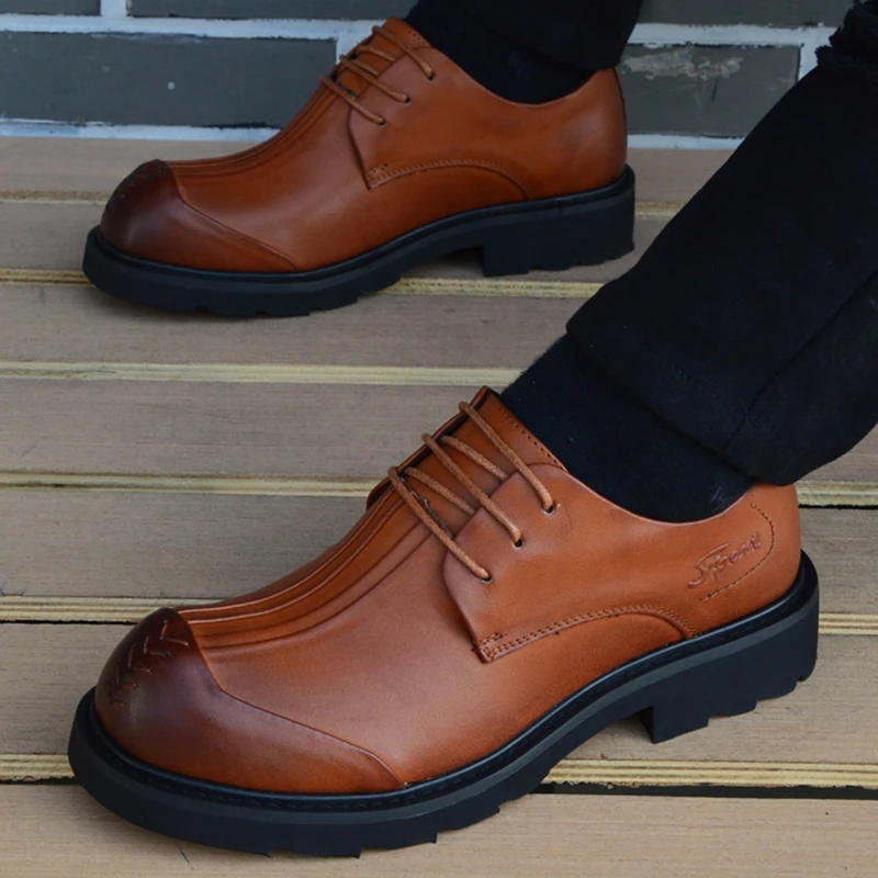 Мужские кожаные туфли Повседневная Новая обувь из 2020 натуральной кожи мужские