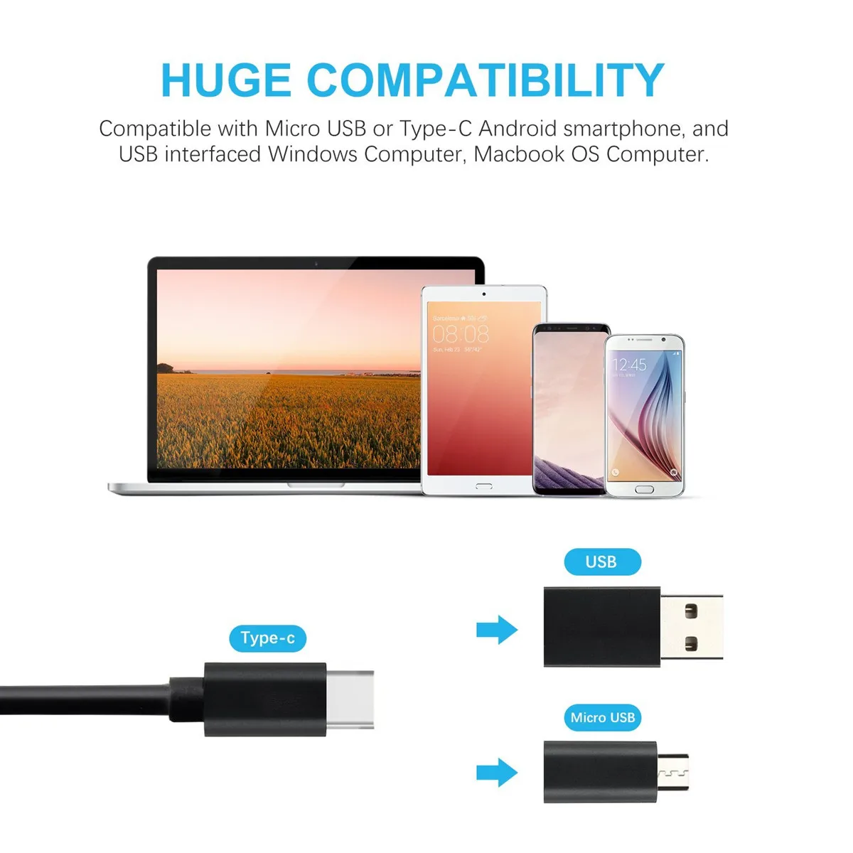 7 мм эндоскопа USB/Тип C/ Micro USB 3 в 1 Endorscope Камера гибкий IP67 Водонепроницаемый