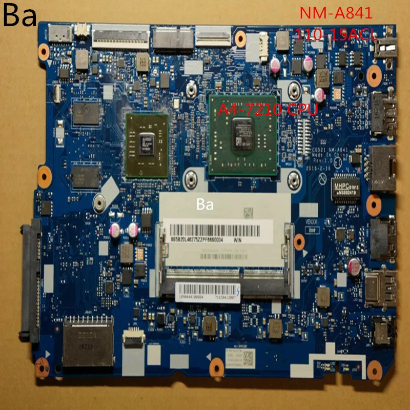 

Для Lenovo 110-15ACL Материнская плата ноутбука независимые видеокарта A4-7210 процессор NM-A841 материнская плата была полностью протестирована