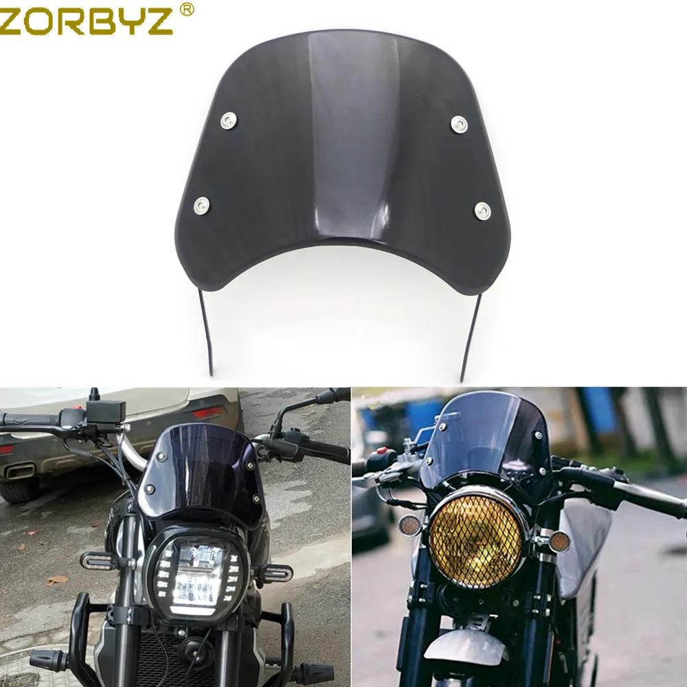 ZORBYZ Универсальный мотоциклетный дым 5-7 ''круглая фара лобовое стекло