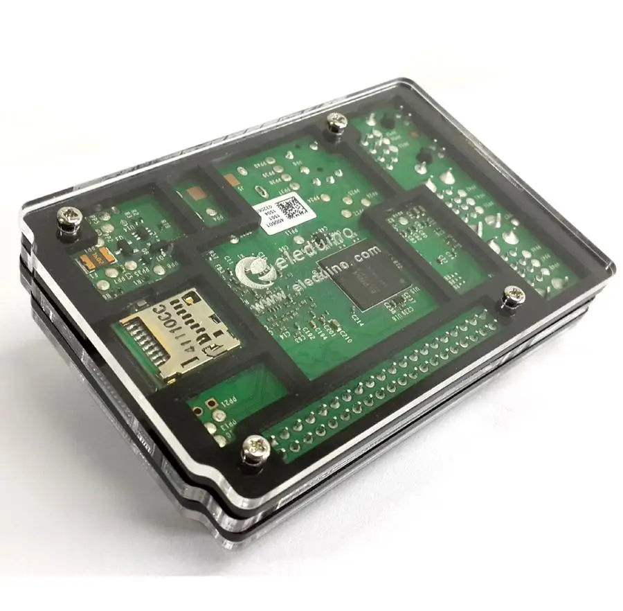 Raspberry Pi Модель B + Plus черный чехол Корпус коробка прозрачный двусторонний цвет