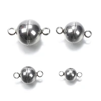 5pcs 316l stainless steel magnetic clasp ball shape converter for jewelry making diy necklace bracelet connector accessories
