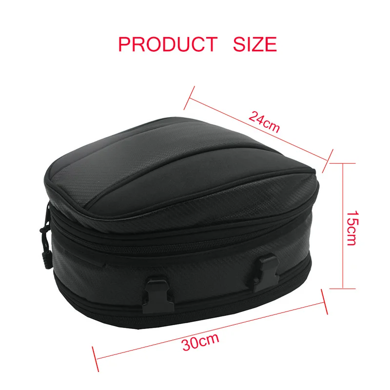 

TiOODRE Black Motorcycle Rear Bag Portable Tail Box Motorcycle Saddlebag Bag Motorcycle Tail Bag Outdoor Supplies