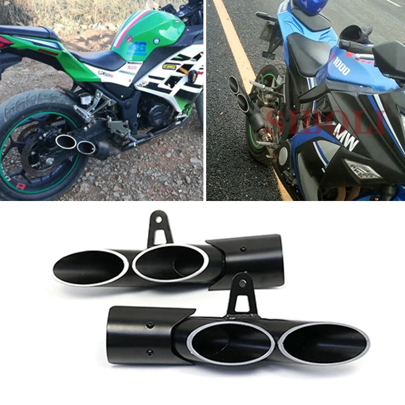 

Универсальный черный глушитель выхлопной трубы из алюминиевого сплава, 51 мм, один комплект, глушитель выхлопной трубы для мотоцикла Kawasaki ...