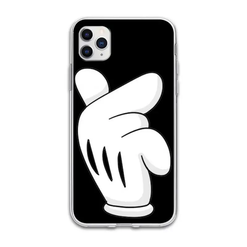 

Anime finger Transparent Soft silicone phone cover for iphone 12 mini 11 pro Xs Max X Xr 6 s 7 8 Plus se clear case
