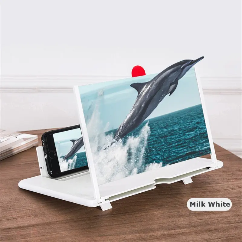 12inch Pull Typer Cell Phone Amplifier 3D Effect High Definition Large Screen with Desk Holder Magnifying Folding For Movie Game |
