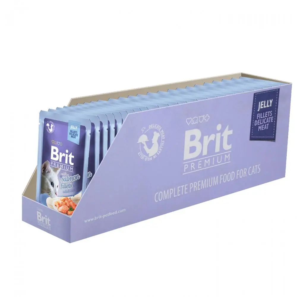 Brit Premium пауч для кошек (кусочки в соусе 85 гр.) Говядина 24*85 г. | Дом и сад