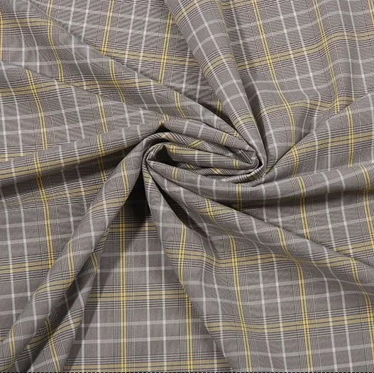 Классическая клетчатая ткань 1 метр летнее Хлопковое платье рубашка хлопковая 145