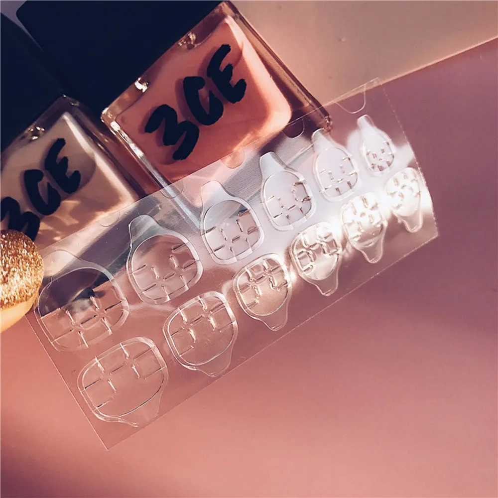 2020 Новые горячие 24 шт французские короткие накладные ногти натуральные