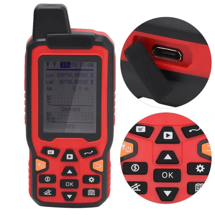 ZL-180 Портативный USB gps навигационный трек, измеритель площади Земли, 2,4 дюймов дисплей, наземный обзор, 100-240 В, наземная навигация