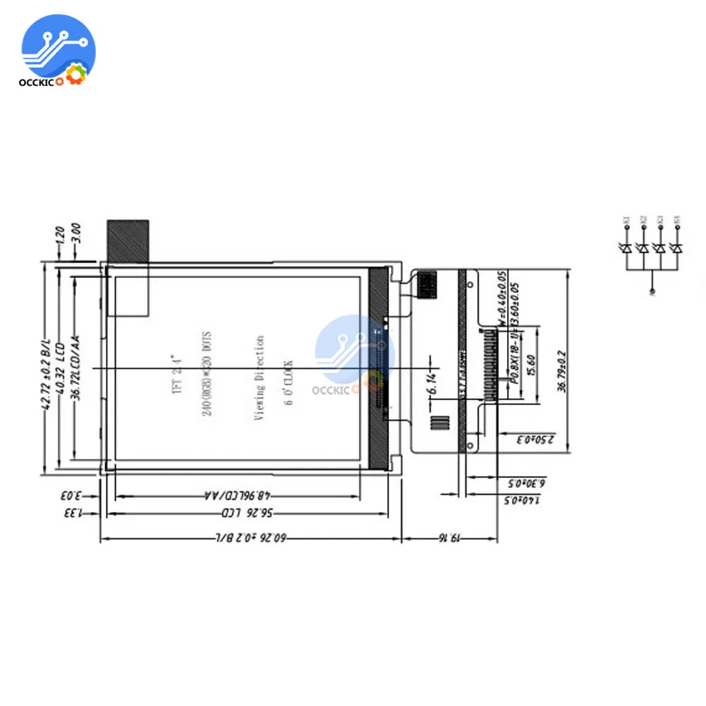 2 4 &quotмодуль ЖК дисплея 240x320 последовательный интерфейс SPI карта TFT LCD с модулем