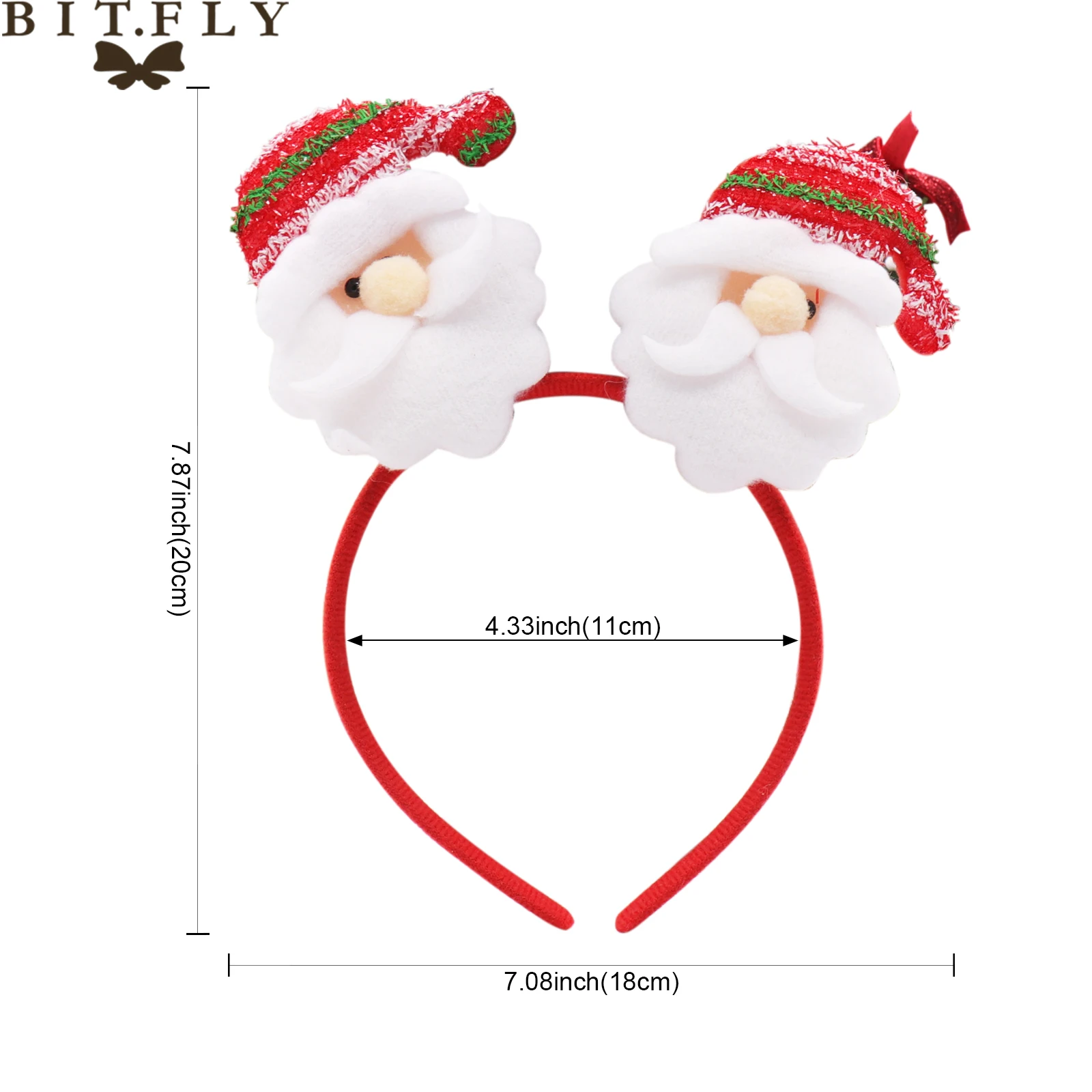 BIT.FLY Christmas Decoration Glow Headband Santa Claus Elk Child Lovely Gift noel Party Supply Headdress New Year |